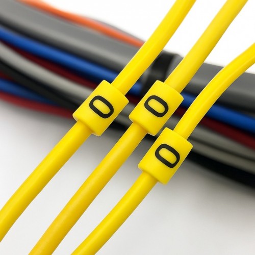 Oznacznik przewodów żółty OZ-1 0 zero 100sz