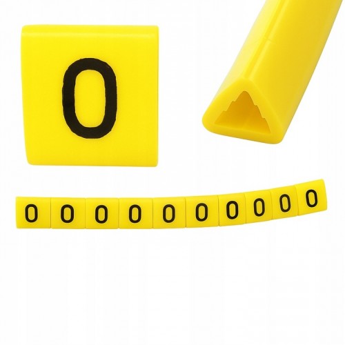 Oznacznik przewodów żółty OZ-1 0 zero 100sz