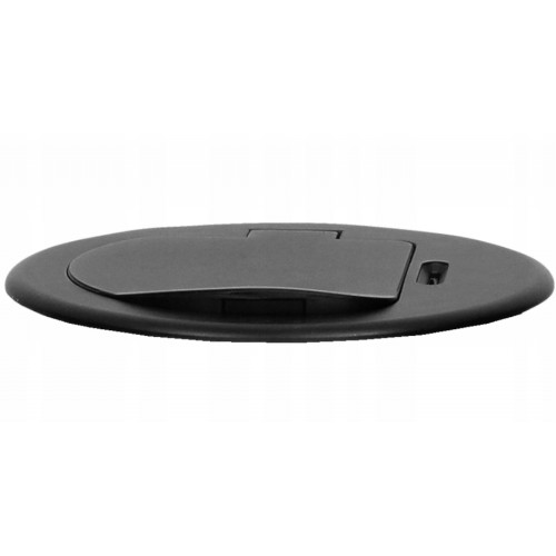 GNIAZDO CHOWANE W BLAT 230V USB C GNIAZDKO WPUSZCZANE Z POKRYWĄ CZARNE 1,9m