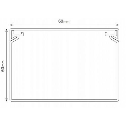Kanał elektroinstalacyjny KE 60/60 - /2m/ 111327 /9szt/