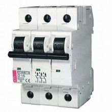 Wyłącznik nadprądowy 3P B 10A 10kA AC 400V ETIMAT10 002125714 ETI
