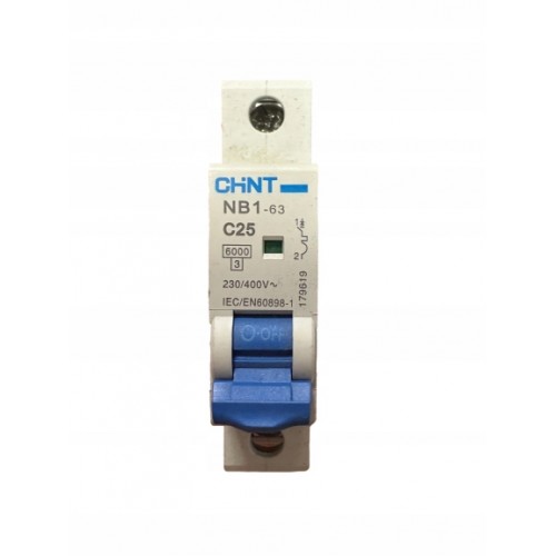 CHINT Wyłącznik nadprądowy NB1-63 C25 1P 6kA