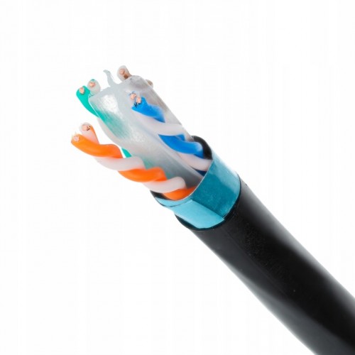 KABEL SKRĘTKA FTP KAT.6 ZEWNĘTRZNY SUCHY UV 1m