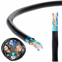 KABEL SKRĘTKA FTP KAT.6 ZEWNĘTRZNY SUCHY UV 1m