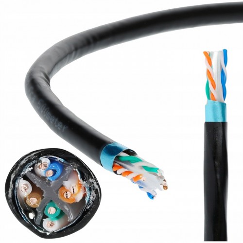 KABEL SKRĘTKA FTP KAT.6 ZEWNĘTRZNY SUCHY UV 1m