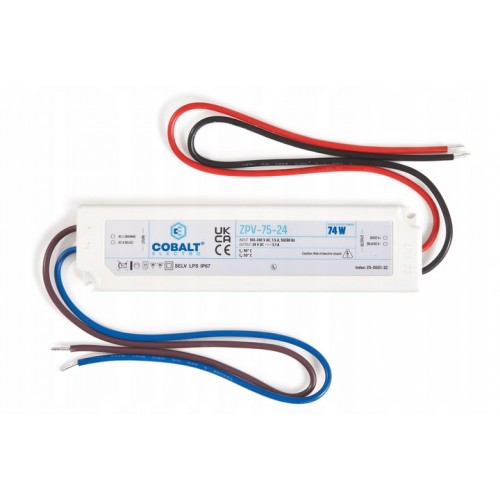 Zasilacz impulsowy CobaltElectro ZPV 24V 74W IP67