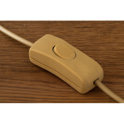 PRZEŁĄCZNIK PRZELOTOWY NA KABEL DO LAMPKI ZŁOTY