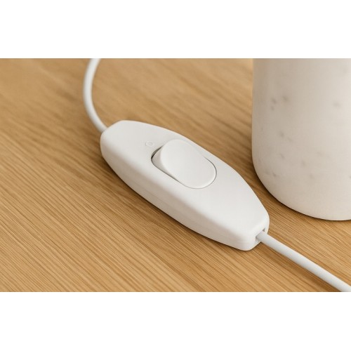 PRZEŁĄCZNIK PRZELOTOWY KOŁYSKOWY BIAŁY WŁĄCZNIK ON-OFF 2,5A 250V NA KABEL
