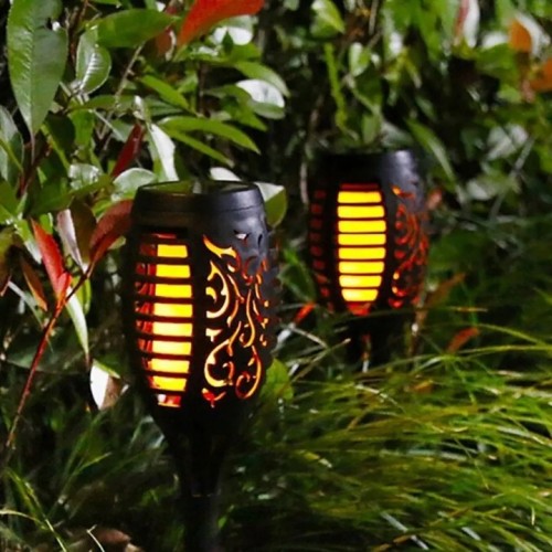 Lampa Solarna Ogrodowa Pochodnia LED Płomień Lampki Do Ogrodu 51 cm