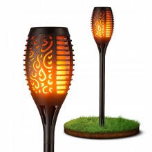 Lampa Solarna Ogrodowa Pochodnia LED Płomień Lampki Do Ogrodu 51 cm
