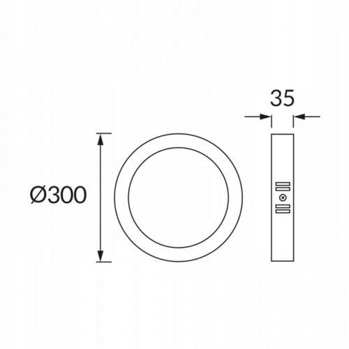Lampa natynkowa sufitowa okrągła LED 24W 3 barwy światła 30cm EDOR IDEUS