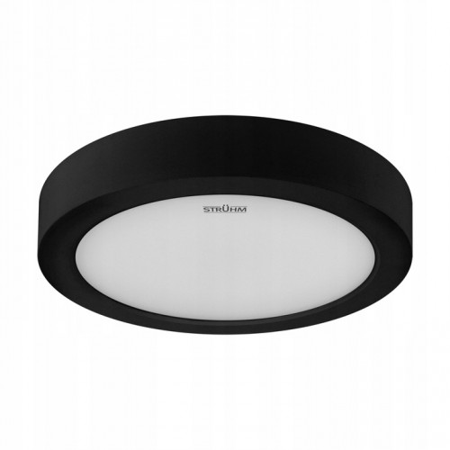Oprawa natynkowa sufitowa okrągła czarna LED 24W 3 barwy światła 30cm IDEUS