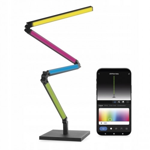 GoSmart Lampa stojąca LED 175 cm – Ciepła biel + RGB IC | WiFi | Czarna | EMOS ZCW34BR