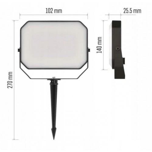 GoSmart Naświetlacz LED RGB IC + CCT, IP65 | Zestaw rozszerzający 1 szt. | WiFi + BLE | EMOS ZIW181R