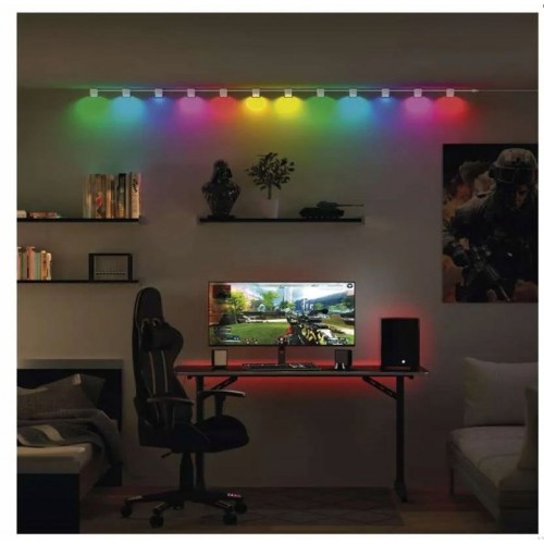 GoSmart Oświetlenie Punktowe LED RGBIC + CCT 85 cm | 8 Części | WiFi | Ściemniacz