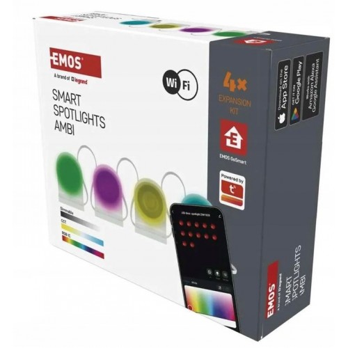 GoSmart Oświetlenie Punktowe LED RGBIC + CCT 85 cm | 8 Części | WiFi | Ściemniacz