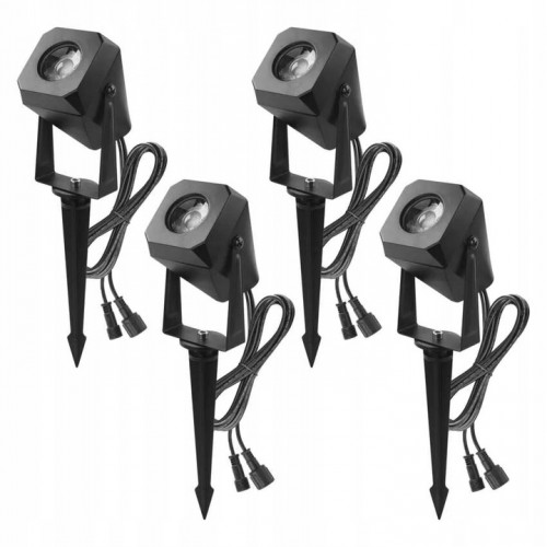 GoSmart Oświetlenie punktowe LED RGB IC + CCT | Zestaw 4 szt. | IP65 | WiFi + BLE | EMOS ZIW194R