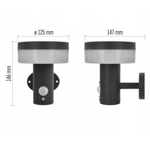 Lampa LED Garden TERION solarna 15 cm, ciepła biel, max 200 lm, IP44, PIR