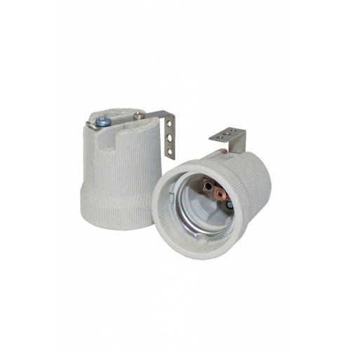 Oprawka Ceramiczna Budowlana E27 z Uchwytem Typu "U