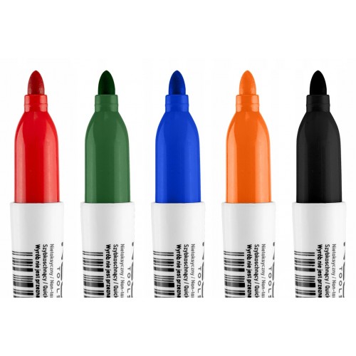 MINI MARKER permanentny BRELOK pisak ZESTAW 5 kolorów FLAMASTER NEO TOOLS