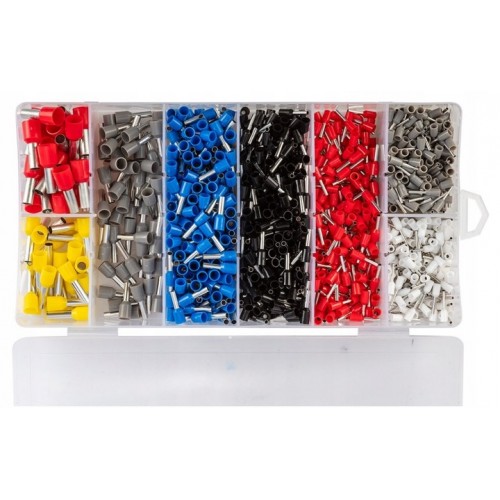 Szczypce zaciskarka do zaciskania końcówek 205mm + 1200 tulejek zestaw NEO