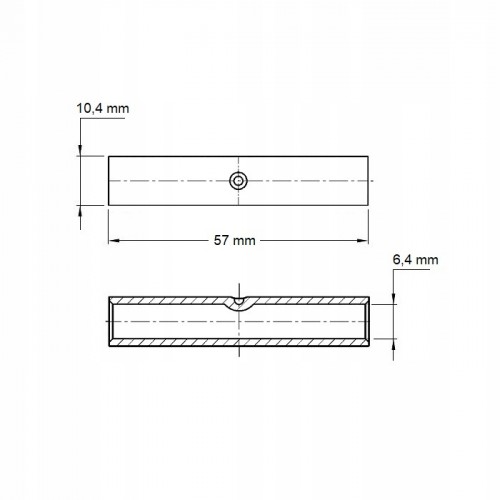 Tulejka Łącząca Mufa Kablowa Końcówka Aluminiowa 2ZA25 25 mm 1 sztuka