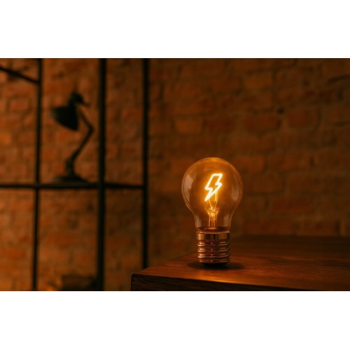 ŻARÓWKA LED FILAMENTOWA NA BATERIE E27 6W 3000K PIORUN PLASTROL