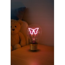 ŻARÓWKA LED FILAMENTOWA NA BATERIE E-27 6W 3000K MOTYL PLASTROL