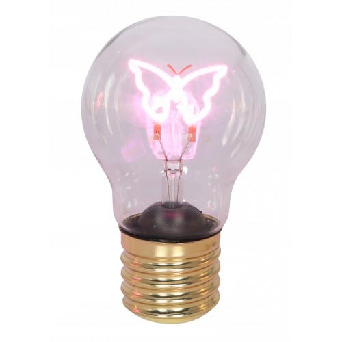 ŻARÓWKA LED FILAMENTOWA NA BATERIE E-27 6W 3000K MOTYL PLASTROL