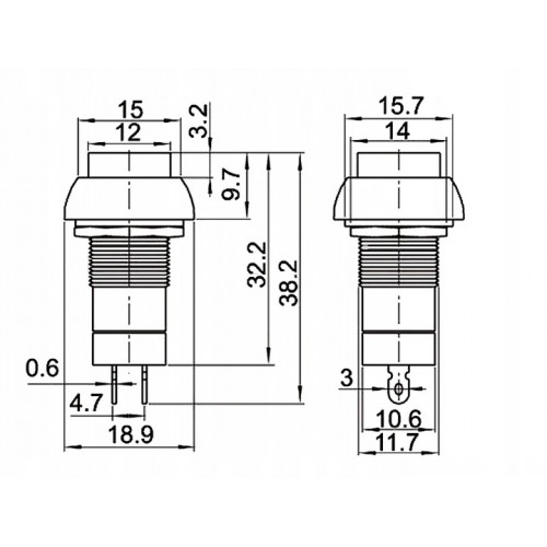 Przełącznik ON-OFF 2PIN Czerwony PRK0011B