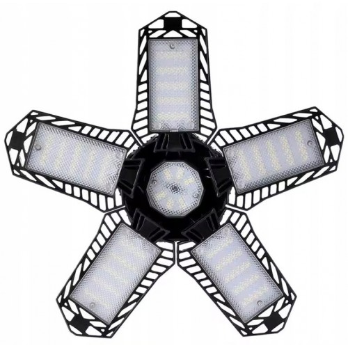 LAMPA WARSZTATOWA SUFITOWA 125 LED MOCNA SKŁADANA 8000LM 80W E27 230V ZD127
