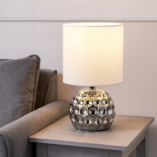 Lampka stołowa nocna biurko salon sypialnia DRAGONA E14 WHITE 04725 STRUHM