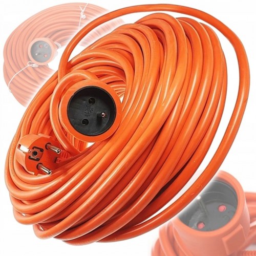 Przedłużacz ogrodowy 50m 3-żyłowy mocny kabel elektryczny do domu i ogrodu
