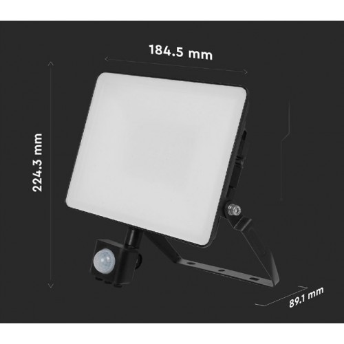 Naświetlacz LED Halogen Reflektor Zewnętrzny z Czujnikiem Ruchu 30W