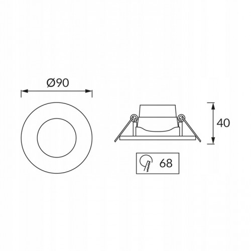 Oprawa Sufitowa LED Halogenowa Reflektor Lampka Oprawa Biała IP54