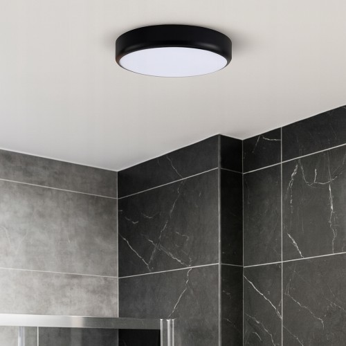 Lampa Sufitowa Plafon LED Hermetyczny z czujnikiem ruchu czarny