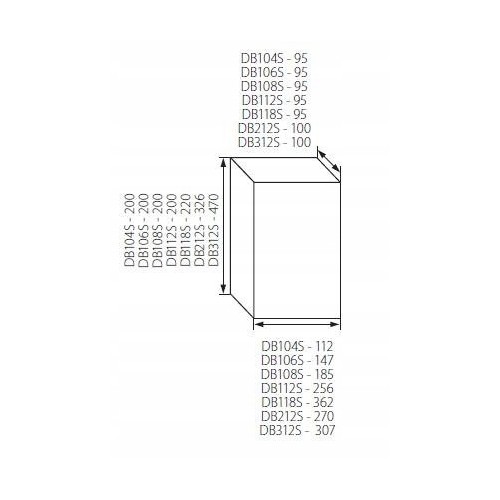 Rozdzielnica natynkowa 2x12 DB212S 2X12P/SMD 3835 IDEAL KANLUX