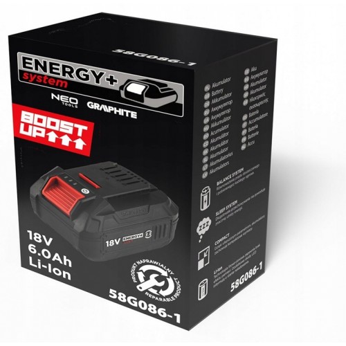 Akumulator Energy+ 18V Li-Ion 6.0Ah BOOST UP