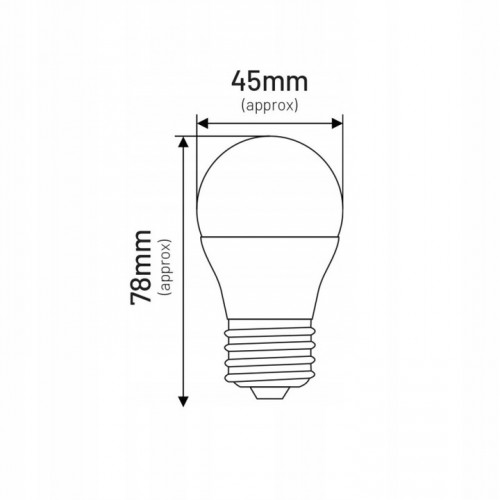 Żarówka LED G45 E27 6W kulka 510lm 4000K INQ