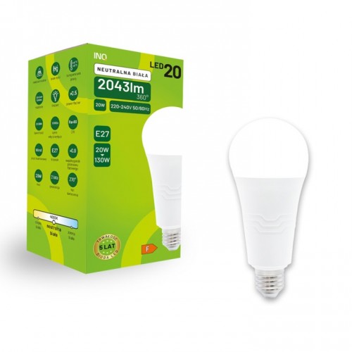 Żarówka LED A70 E27 20W BULB 2043lm 4000K INQ
