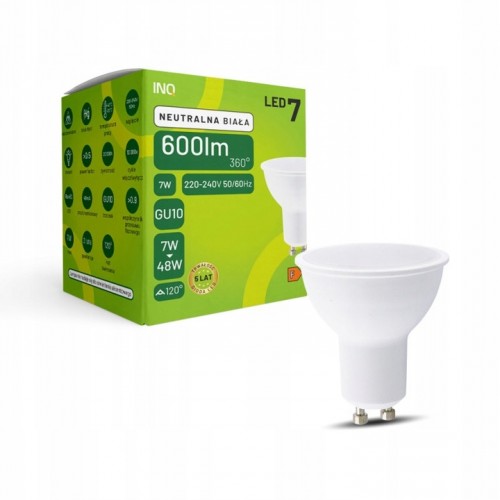 Żarówka LED MR16 GU10 7W 600lm 4000K INQ