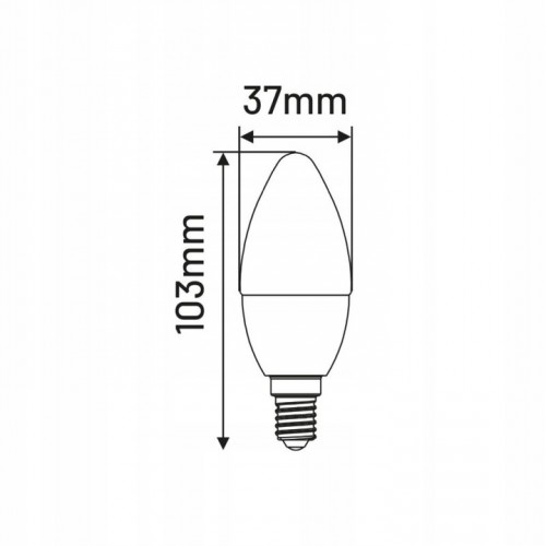 Żarówka LED C37 E14 7W świeca 600lm 4000K INQ