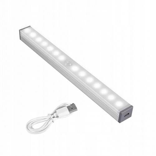 LAMPKA LED Z CZUJNIKIEM RUCHU I ZMIERZCHU ZIMNE ŚWIATŁO BEZPRZEWODOWA USB