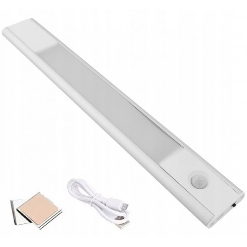 LISTWA LED 50CM Z CZUJNIKIEM RUCHU BEZPRZEWODOWA DO KUCHNI ŁAZIENKI SZAFY