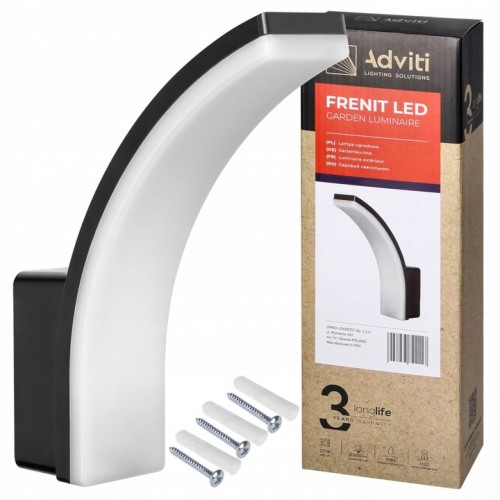 Lampa Elewacyjna Kinkiet Oprawa Ogrodowa Adviti Czarna LED