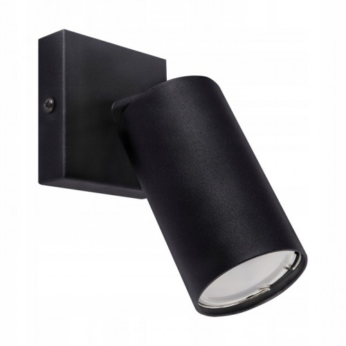 Lampa Kinkiet Reflektor Ścienny Okrągły Ideus Czarny Manam GU10
