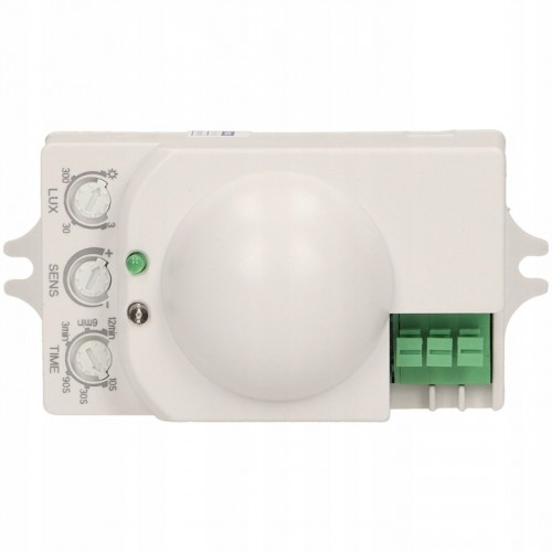MIKROFALOWY CZUJNIK RUCHU LED DO OPRAW OŚWIETLENIOWYCH REGULACJA 1200W 360°