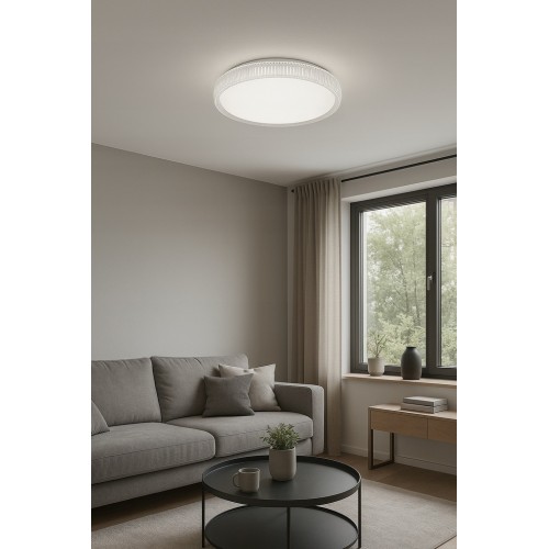 Lampa LED Plafon Sufitowy Oprawa Ryflowana Natynkowa Plafoniera 24W
