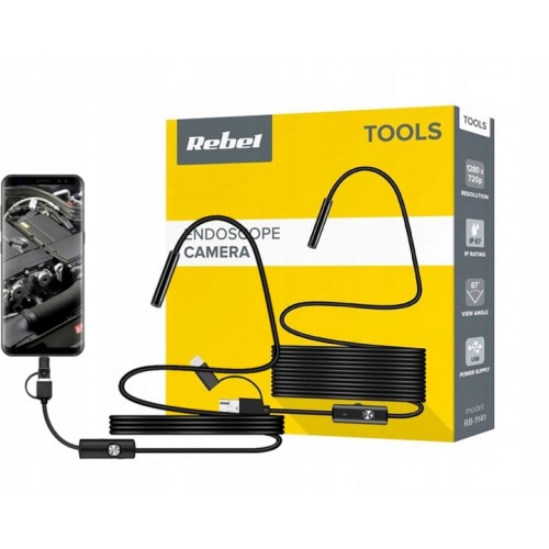 Kamera inspekcyjna do telefonu Rebel 720p IP67 2m 67° USB USB-C Micro USB