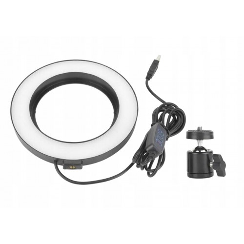 LAMPA PIERŚCIENIOWA LED RING STATYW SELFIE 3 BARWY BIELI TRIPOD SESJA ZD67B